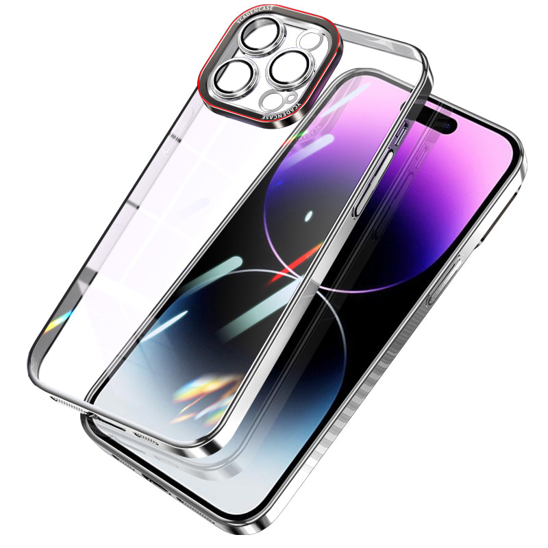 Til iPhone 14 Pro Hard PC-telefonetui Galvanisering Krystalklart telefoncover med kameralinsebeskytter Til iPhone 14 Pro Hard PC-telefonetui Galvanisering Krystalklart telefoncover med kameralinsebeskytter